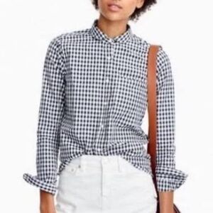 Club-collar boy shirt in gingham